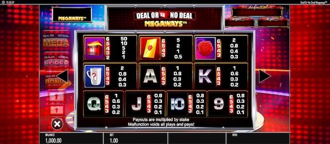 Deal or No Deal Megaways slot