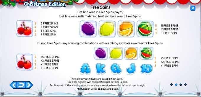 Play Fruit Shop Christmas Edition Fruit Shop Christmas Edition pay table