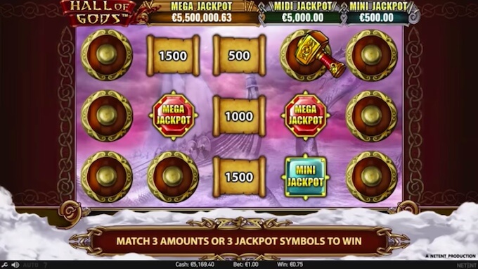 Hall of Gods NetEnt Hall of Gods jackpot