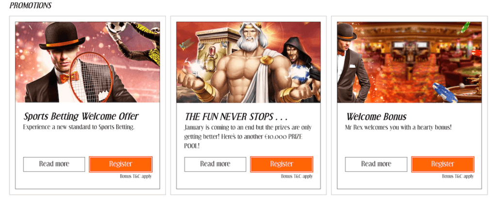 mr rex casino promotions