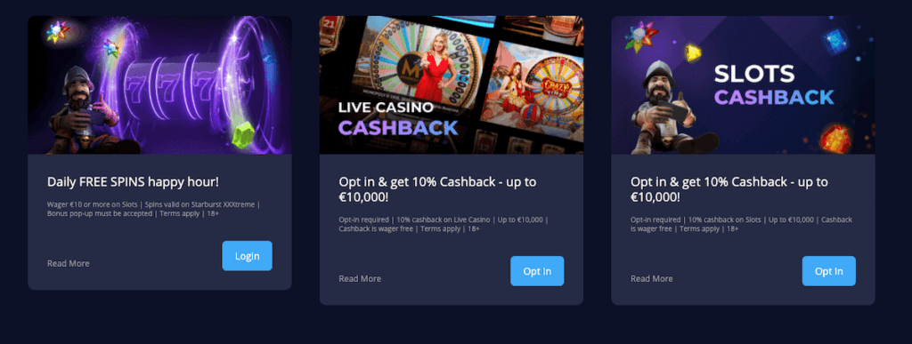 rushcasino daily offers