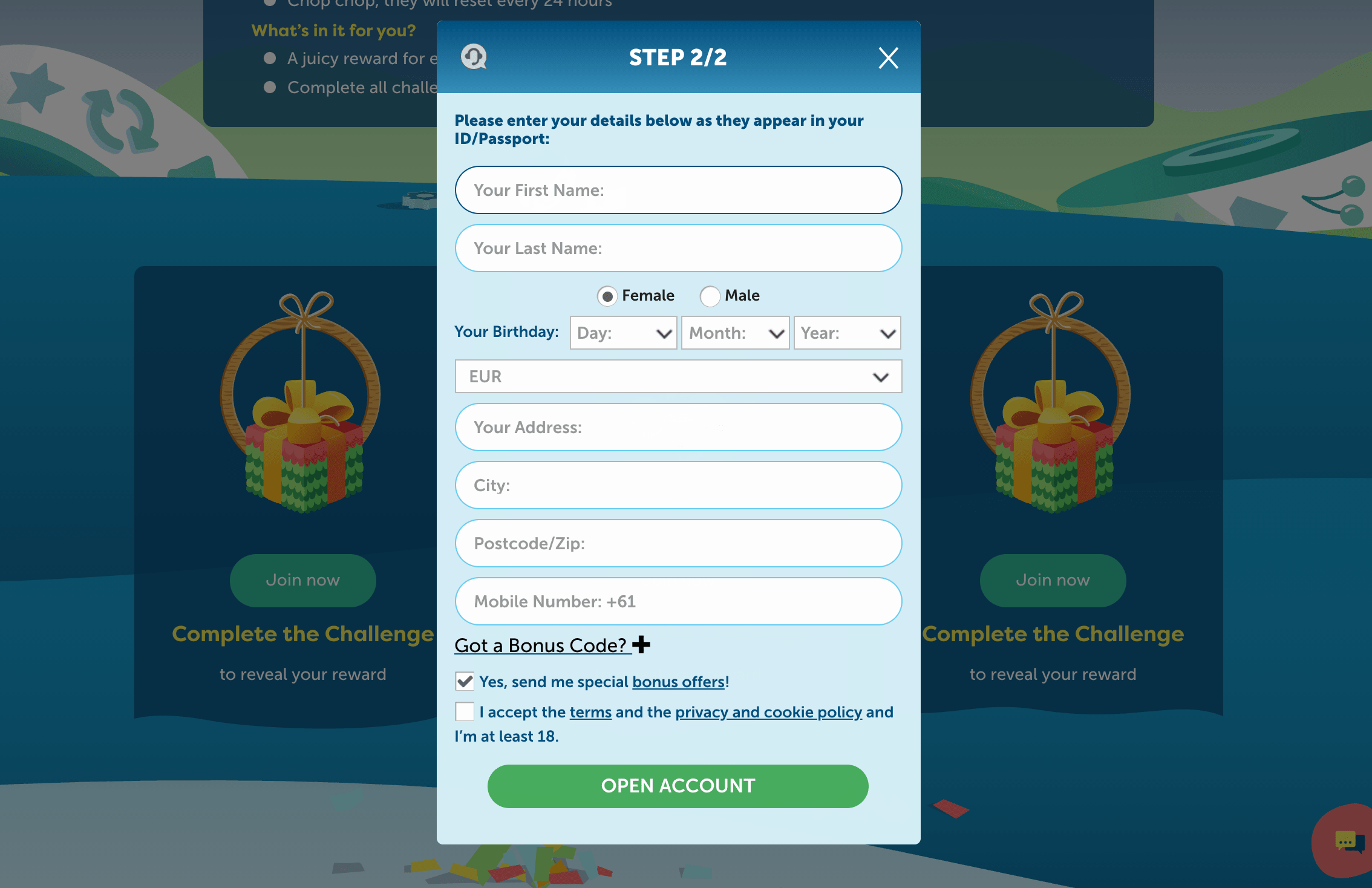 sign up for playfrank