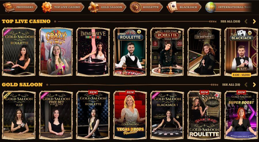 live casino games